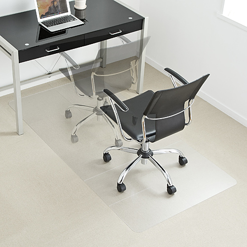 【アウトレット】大型チェアマット 最長180cm×90cm ポリカーボネート素材 半透明 日本製 床保護マット 100-MAT007