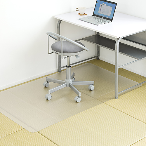 【アウトレット】大型チェアマット 最長180cm×90cm ポリカーボネート素材 半透明 日本製 床保護マット 100-MAT007