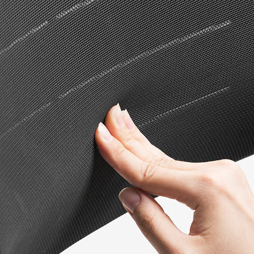 【アウトレット】折りたたみ ミーティングチェア キャスター付 水平スタッキング メッシュ製 背もたれチルト機能 2脚セット ブラック