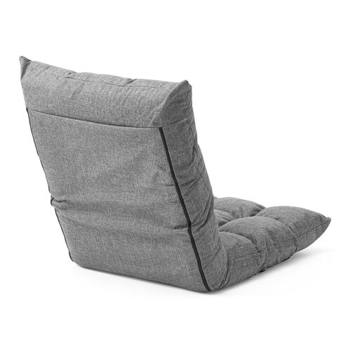 【アウトレット】座椅子 ふわふわ コンパクト 日本メーカー向陽技研製42段ギア 低反発ウレタン ファブリック調 グレー