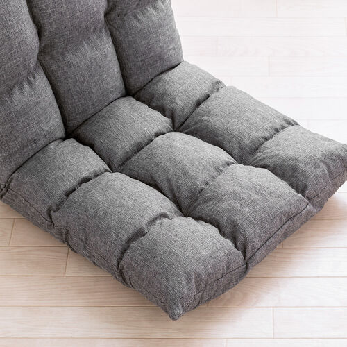 【アウトレット】座椅子 ふわふわ コンパクト 日本メーカー向陽技研製42段ギア 低反発ウレタン ファブリック調 グレー