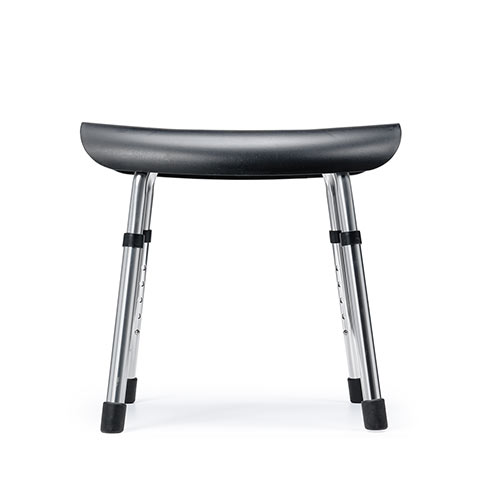 風呂椅子(バスチェア・シャワーチェア・大きめ・高め・ 立ち座りしやすい・耐荷重120kg・ブラック)