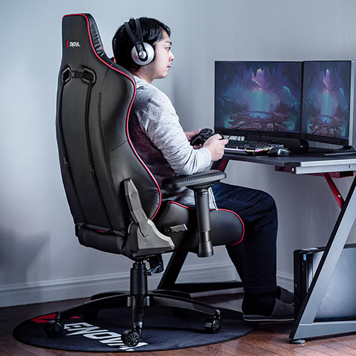 【アウトレット】ゲーミングチェア(高耐荷重150kg ランバーサポート 4D肘 ハイバック 160°リクライニング ウレタンキャスター