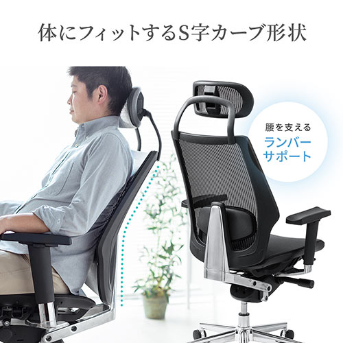 ◆廃止特価(在庫限り)◆ メッシュチェア(オールメッシュチェア・ハイバック・シンクロロッキング・ヘッドレスト・ランバーサポート)