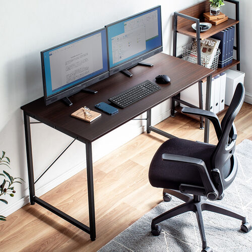 【アウトレット】ワークデスク 幅120cm 奥行60cm ブラウン