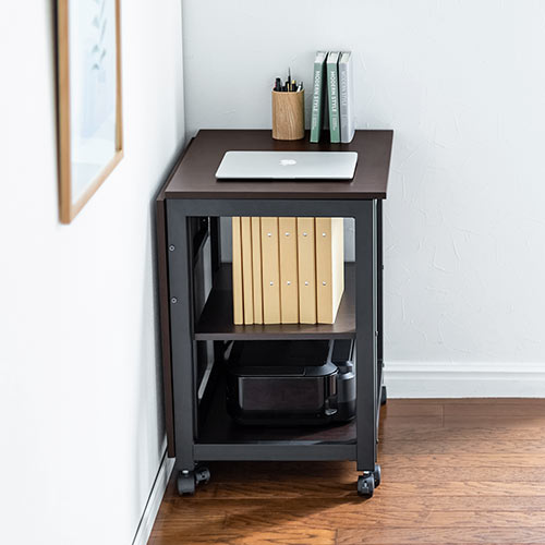 【新品】折りたたみデスク　キャスター付き　アウトレット アウトレット】折りたたみデスク(コンパクトデスク・折りたたみ