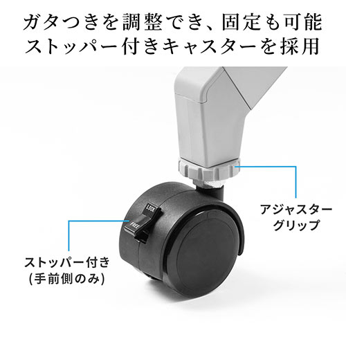 【アウトレット】折りたたみデスク 幅100cm 奥行60cm キャスター 中棚付き 木目 ライトブラウン