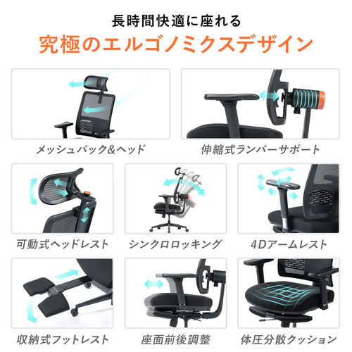 アウトレット】エルゴノミクスワークチェア 自動追従式ランバー