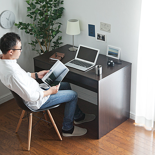 【アウトレット】パソコンデスク 幅100cm ワークデスク 書斎 書斎机 学習机 ブラウン