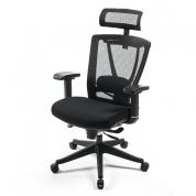 【アウトレット】高機能メッシュチェア(2点可動ロッキング・ハイバック・座面前後スライド可能・ブラック)