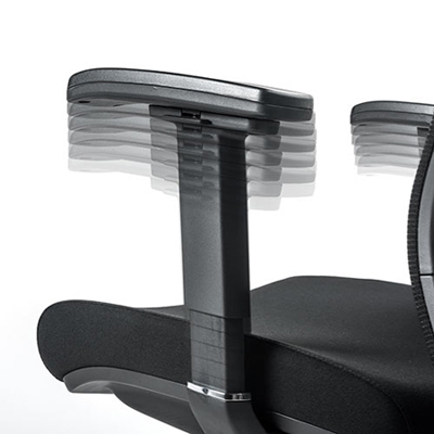 【アウトレット】高機能メッシュチェア(2点可動ロッキング・ハイバック・座面前後スライド可能・ブラック)