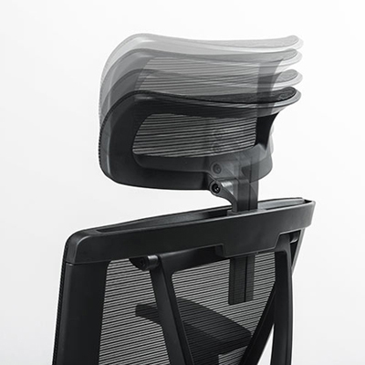 【アウトレット】高機能メッシュチェア(2点可動ロッキング・ハイバック・座面前後スライド可能・ブラック)