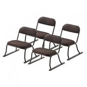 座敷椅子(高座椅子・腰痛対策・スタッキング可能・4脚セット・ブラウン) YK-SNCH004BR