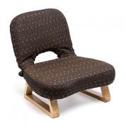 座敷椅子 高座椅子 和室 腰痛対策 背もたれ付き ブラウン YK-SNCF024
