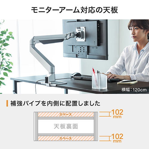 ワークデスク 幅80cm 奥行60cm ホワイト
