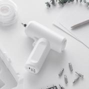 コードレス電動ドライバー 26-in-1 USB Type-C充電式 LED付き 収納ケース付き ホワイト