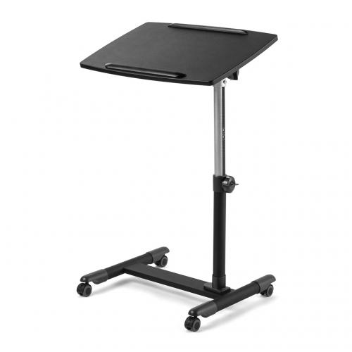 【在庫限り】サイドテーブル 高さ 角度調整機能 キャスターつき ブラック