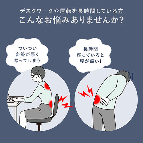 【アウトレット】ランバーサポート 背もたれ 人間工学 姿勢矯正 椅子用