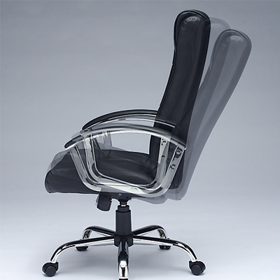 【アウトレット】レザーチェア スプリットレザー ハイバック メタルレッグフレーム