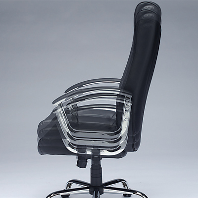 【アウトレット】レザーチェア スプリットレザー ハイバック メタルレッグフレーム