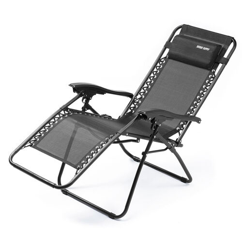 【アウトレット】リクライニングチェア 無重力チェア 折りたたみ式 ブラック