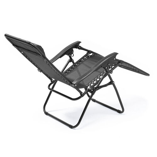 【アウトレット】リクライニングチェア 無重力チェア 折りたたみ式 ブラック