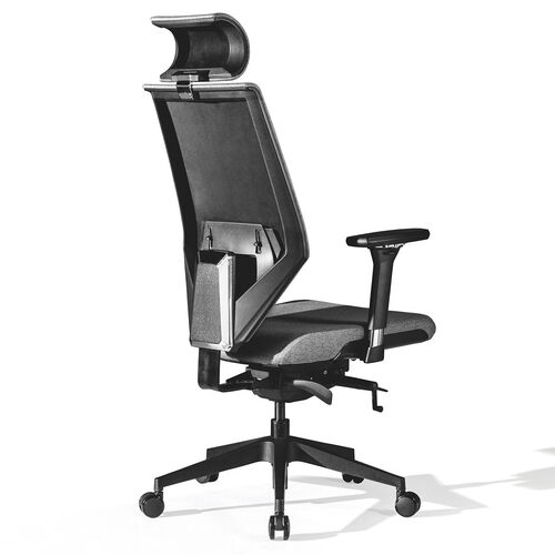 【アウトレット】ファブリックチェア 前傾機能つき ハイバック 4Dアームレスト ヘッドレスト ランバーサポート シンクロロッキング ウレタンキャスター