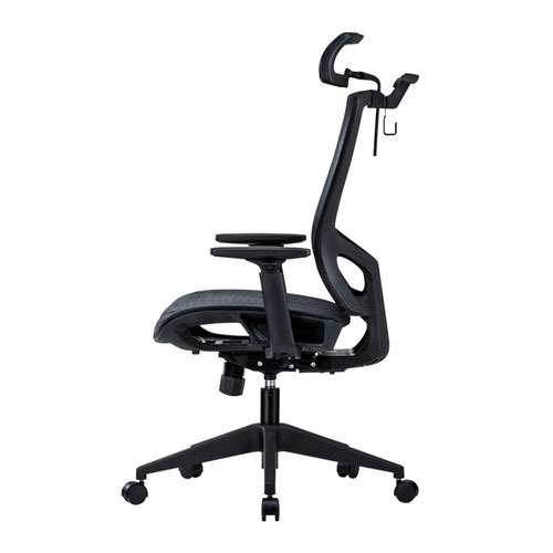 【アウトレット】メッシュチェア(オフィスチェア・ハイバック・ロッキング機能・ハンガー付き・荷物フック)