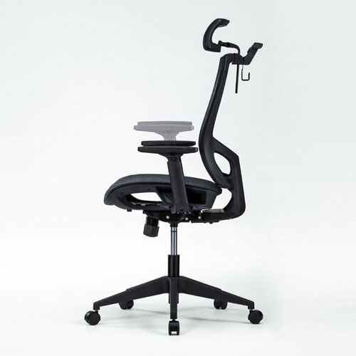 【アウトレット】メッシュチェア(オフィスチェア・ハイバック・ロッキング機能・ハンガー付き・荷物フック)