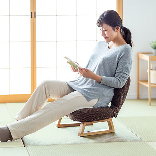 【アウトレット】座敷椅子 ブラウン