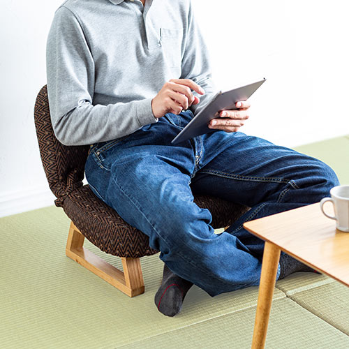 【アウトレット】座敷椅子 ブラウン