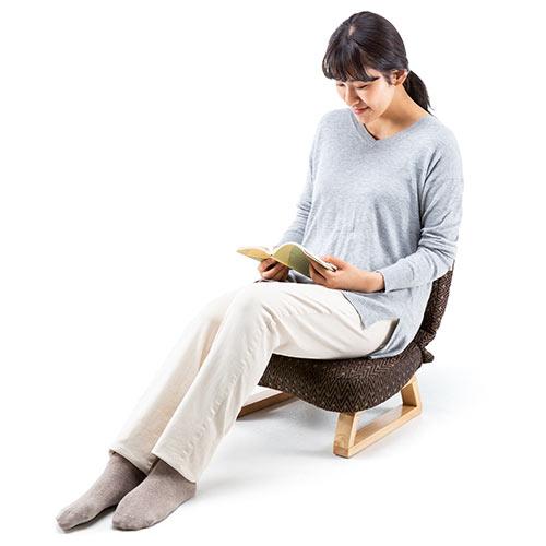 【アウトレット】座敷椅子 ブラウン