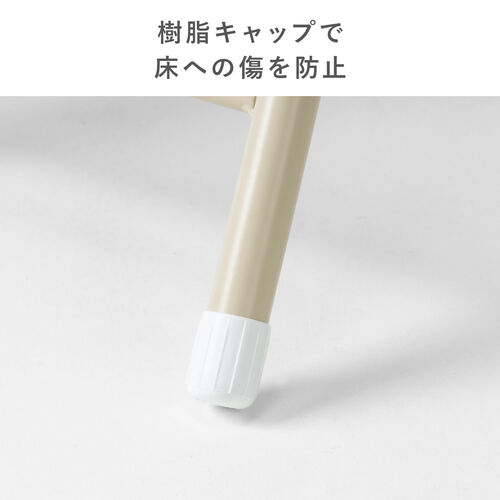 【アウトレット】折りたたみイス ファブリック生地 正方形座面 ベージュ
