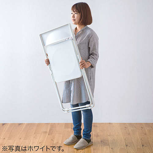 薄型 折りたたみ椅子 おしゃれ フォールディングチェア スタッキング可能 1脚 ブラック