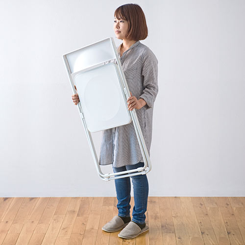薄型 折りたたみ椅子 おしゃれ フォールディングチェア スタッキング可能 1脚 ホワイト