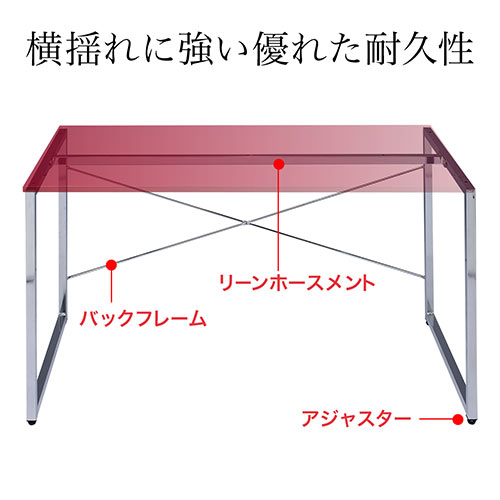 【アウトレット】パソコンデスク W120×D60×H70cm 光沢仕上げ ワークデスク ブラック