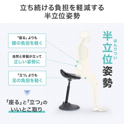 ハイスツール 立ち座り椅子 レジ向け ビニールレザー モールドウレタン