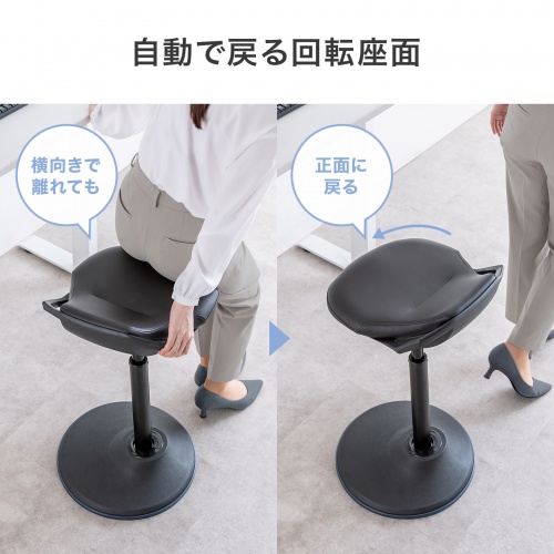 ハイスツール 立ち座り椅子 レジ向け ビニールレザー モールドウレタン
