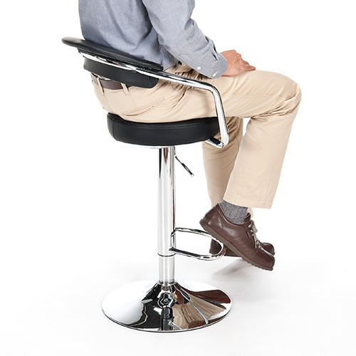 【アウトレット】カウンターチェア バーチェア ブラック 【組立サービス対象品】