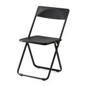 折りたたみ椅子(おしゃれ・フォールディングチェア・スタッキング可能・SLIM・1脚・ブラック)