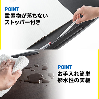 【アウトレット】 キャスター付きサイドテーブル ネジ式 高さ4段階調整 木目 ブラウン