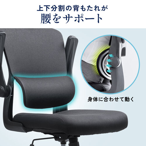 【アウトレット】メッシュチェア 跳ね上げ式アームレスト 大型ランバーサポート ヘッドレスト付き