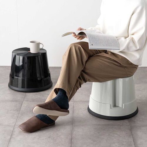 ステップスツール 踏み台 キャスター付き 高さ30cm 1段タイプ 耐荷重150kg ブラック