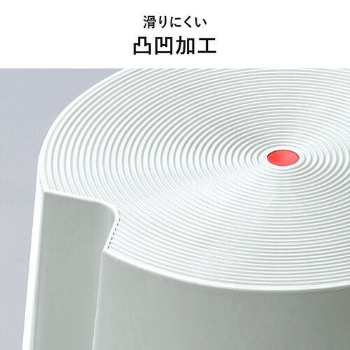 ステップスツール 踏み台 キャスター付き ストッパー機能付き 高さ30cm 1段タイプ スタッキング可能 耐荷重150kg 高耐久 グレー