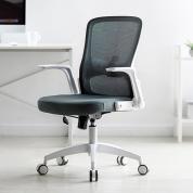 【アウトレット】メッシュチェア ミドルバック ロッキング ランバーサポート付き ホワイト