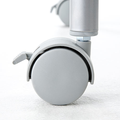 【アウトレット】パソコンデスク(幅75cm・コンパクト・省スペース・プリンター台付・キャスター付・ホワイト)