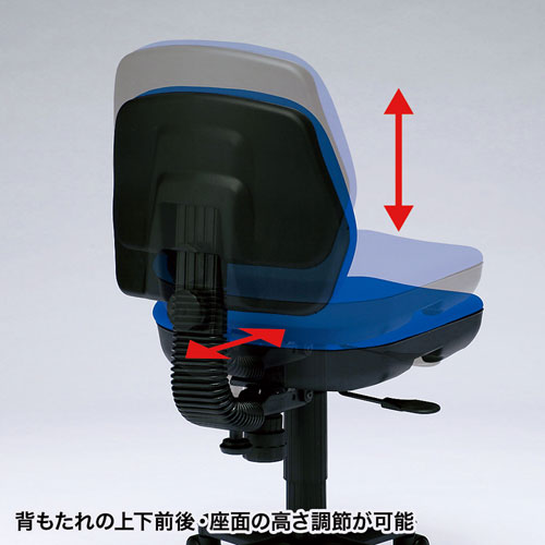 【アウトレット】パソコンチェア モールドウレタンクッション ブルー