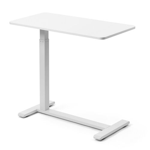 ■イノウエ ユーティリティサイドテーブル 本体ホワイト 天板ホワイト W1200D450H700 BLGW124SWH(3701649)[送料別途見積り][法人・事業所限定][直送] アウトレットサイドテーブル ガス圧昇降式 幅80cm 奥行40cm 低床