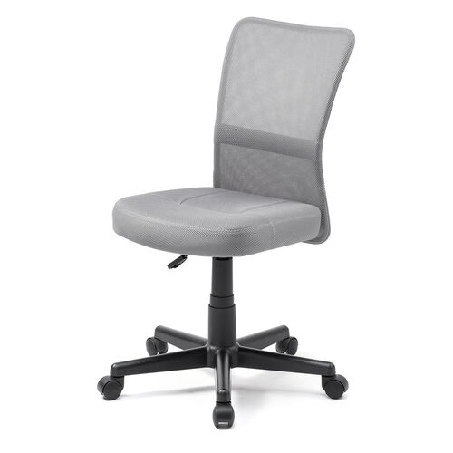 【アウトレット】極厚クッション オフィスチェア ミドルバック メッシュ背もたれ グレー