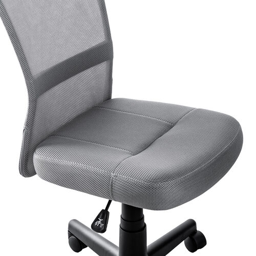 【アウトレット】極厚クッション オフィスチェア ミドルバック メッシュ背もたれ グレー
